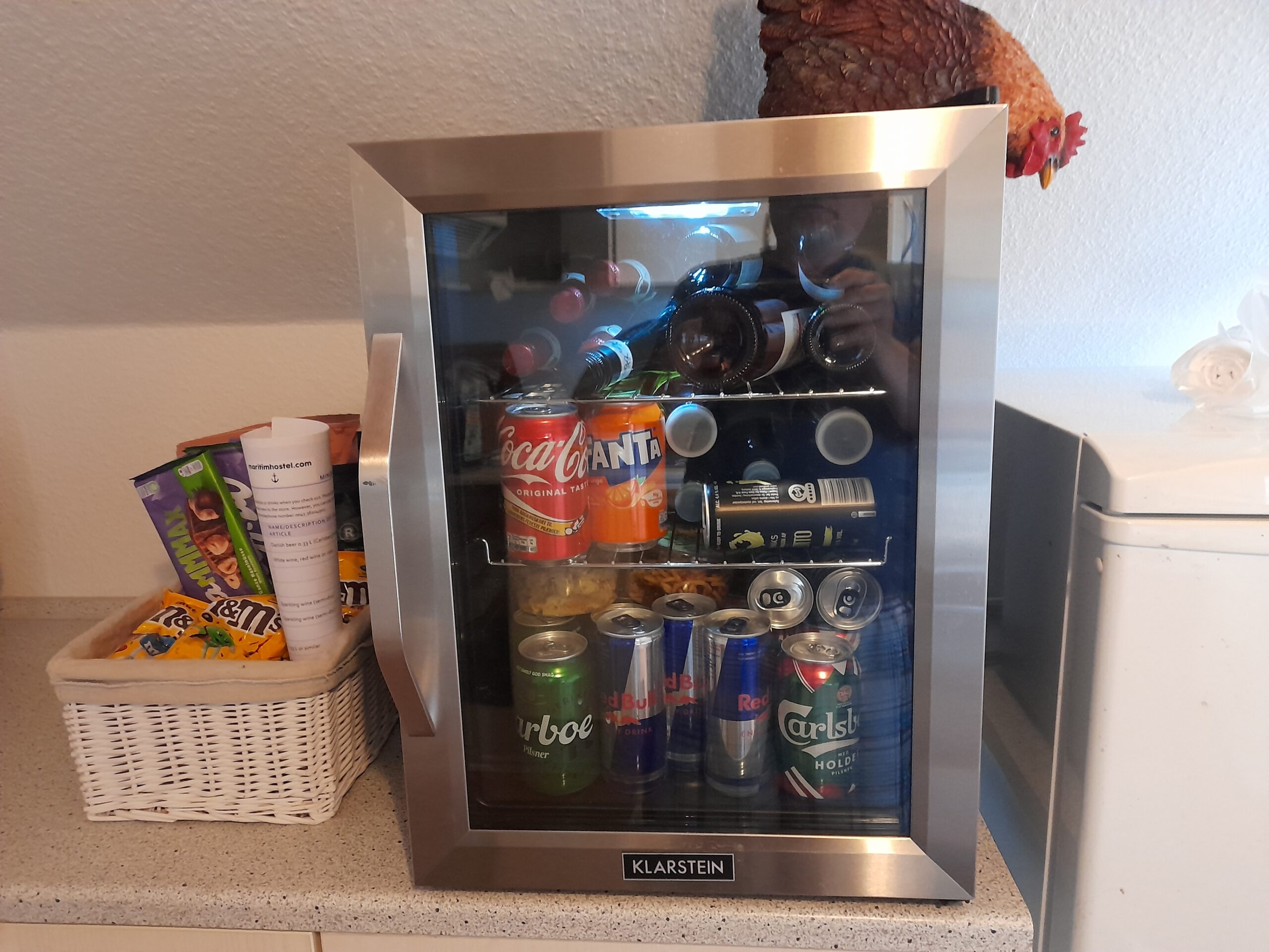 Minibar und Snacks in der Ferienwohnung